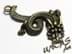 Bild von Bronze Drache Dragon Anhänger für Paracord Schlüsselanhänger Keyring Lanyard