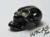 Bild von Skull Totenkopf Glow in the Dark Metall Beads 6mm Loch senkrecht für Paracord - Farbe schwarz