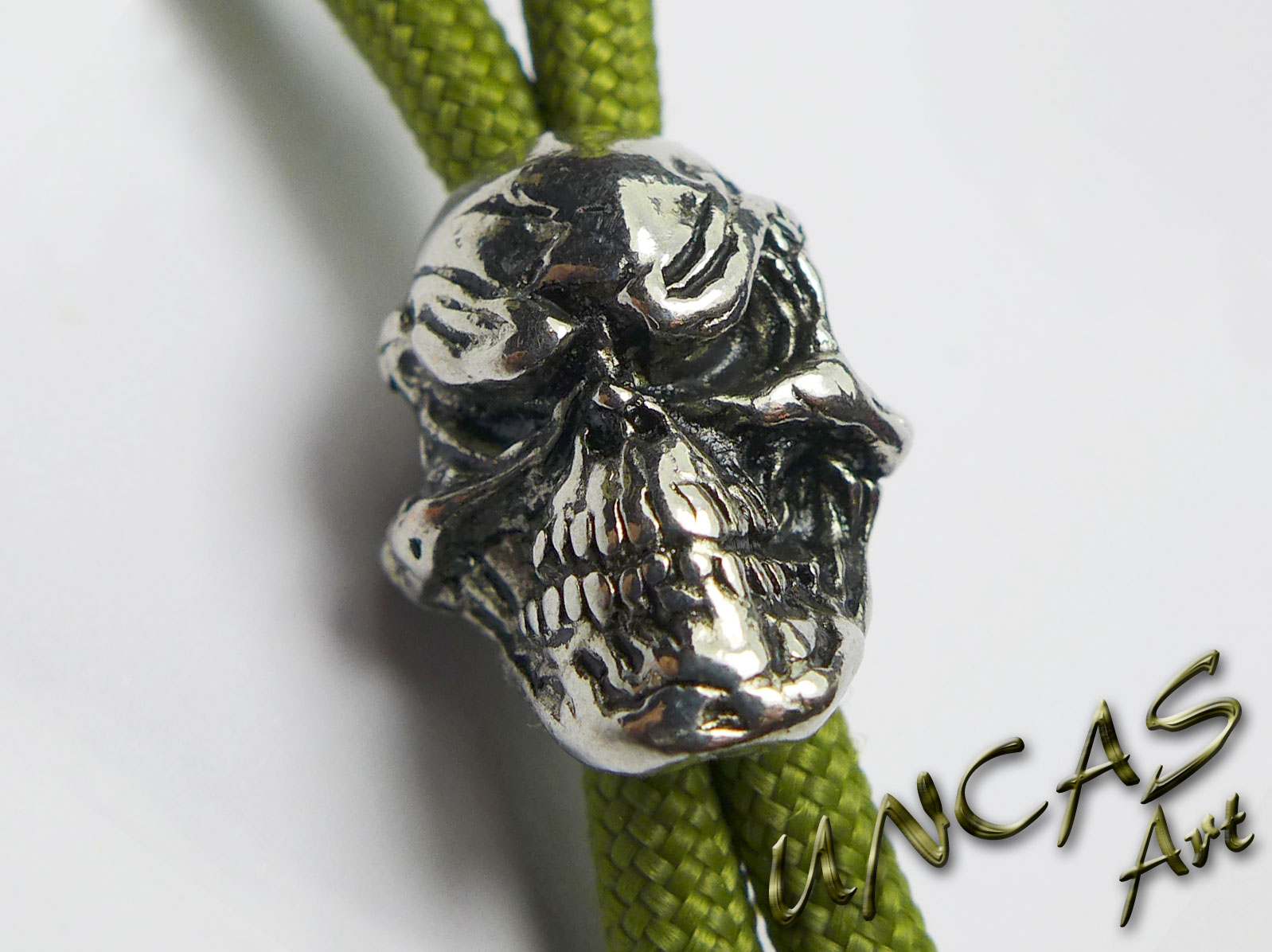 Grins Skull Metall Totenkopf Perle Beads für Paracord Lanyard Keychains 