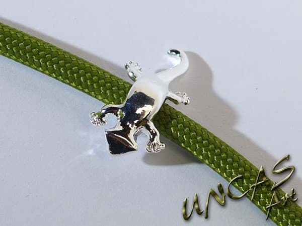Bild von Gecko Echse Metall Perle * Beads für Paracord 