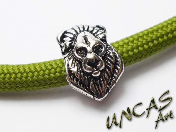 Bild von Löwenkopf Löwe Lion Metall * Beads für Paracord 