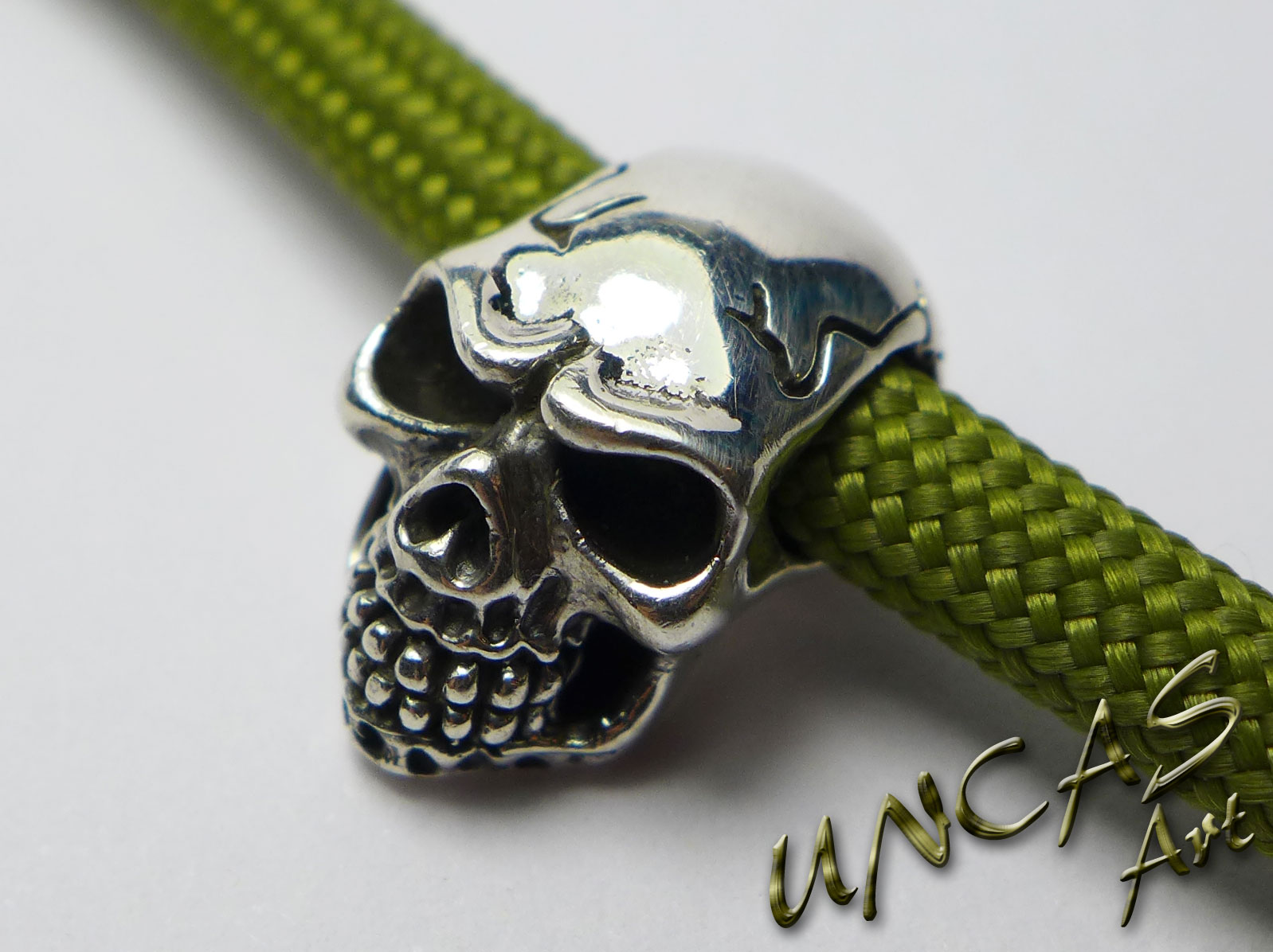 5X Skull Totenkopf Beads Anhänger Kette Armband PARACORD Perle Lanyard^