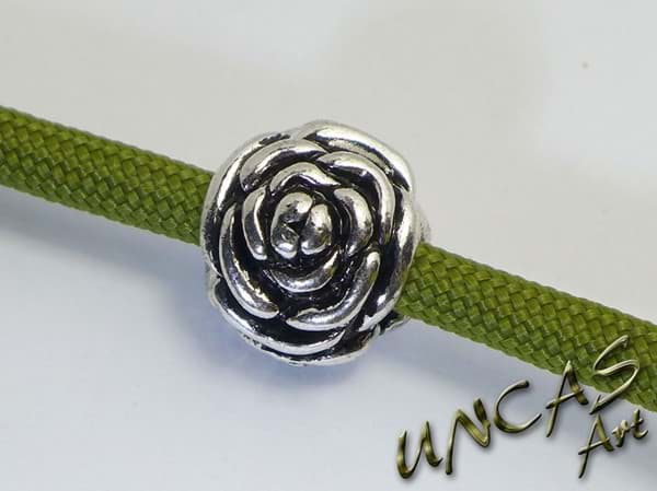 Bild von Rose Blume Metall * Beads für Paracord 