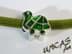 Bild von Schildkröte Turtle versilbert mit Email Metall * Beads für Paracord 