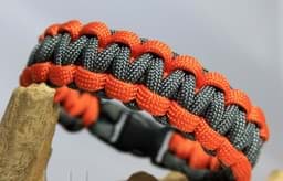 Bild von Paracord Armband CLASSIC - orange-grau