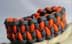 Bild von Paracord Armband DRAGON TEETH - grau / orange
