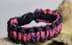 Bild von Paracord Armband CLASSIC - schwarz / lila pink lizzard