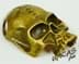 Bild von Skull Bronze Metall Totenkopf mit Kreuz * Beads für Paracord 