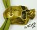 Bild von Skull Bronze Metall Totenkopf mit Kreuz * Beads für Paracord 