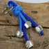 Bild von Paracord 550 Zipper Glücksanhänger 4 Pfoten Schlüsselanhänger colonial / electric blau