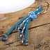 Bild von Paracord 550 Zipper Glücksanhänger 4 Hufeisen Schlüsselanhänger blue shock / ozean türkis