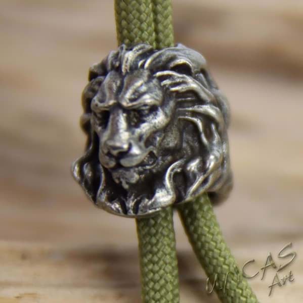 Bild von Löwenkopf Metall Perle * Beads für Paracord 